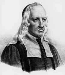 Retrato de Giovanni Alfonso Borelli (1608-1679), matemático italiano, astrônomo, filósofo, fisiologista, gravador