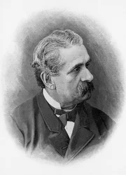 Retrato de Paolo Ferrari (1822-1889), dramaturgo e escritor italiano, gravura