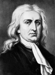 Sir Isaac Newton (foto a p/b)