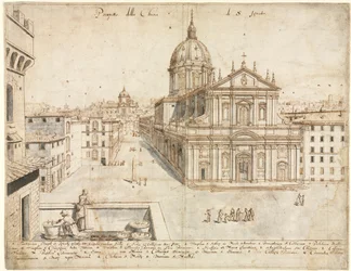Dezoito Vistas de Roma: A Igreja de SantIgnazio, 1665.