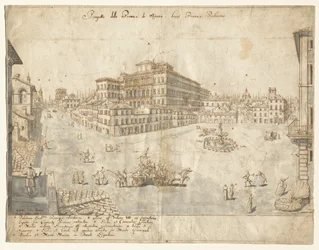 Dezoito Vistas de Roma: A Piazza Barberini (reto)