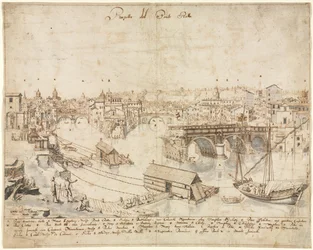 Dezoito vistas de Roma: a Ponte Rotto, 1665.