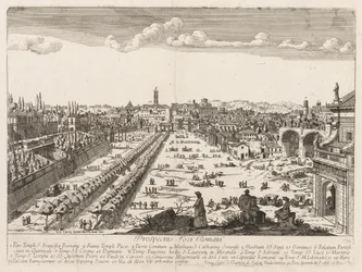 Foro Romano de "Vista dos Marcos da Cidade de Roma"
