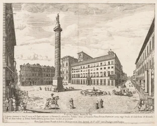 Piazza Colonna de "Vista dos marcos da cidade de Roma"