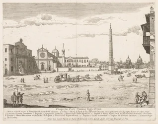 Piazza del Popolo de "Vista dos marcos da cidade de Roma"