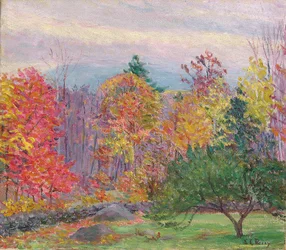 Paisagem em Hancock, New Hampshire, outubro de 1923 (óleo sobre tela)