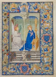 Livro de Horas do duque de Berry. Anunciação. 1405-08/09