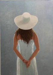 Garota Backview (óleo sobre tela)