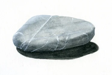 Pedra (acrílico sobre papel)