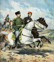 General francês Saussier e general russo Dragomiroff