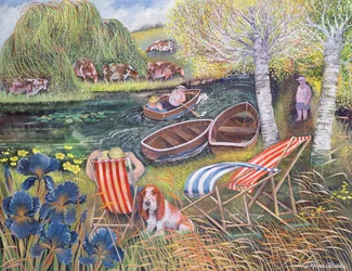 Breezy River, 1995 (tinta acrílica, guache)
