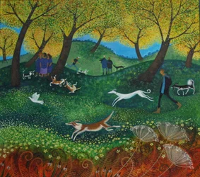 Doggie Pals, 2012, (tintas acrílicas sobre papel)