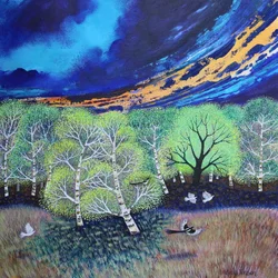 Evening Sky, 2023 (acrílico sobre tela)