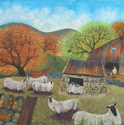 Sheep Hut, 2022 (acrílicos sobre linho)