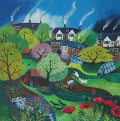 Veggie Patch, 2015, (tintas acrílicas sobre papel)