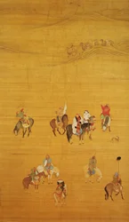 Kublai Khan (1214-94) a caçar, dinastia Yuan