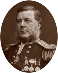 Capitão Bedford Clapperton Trevelyan Pim, oficial da Marinha britânico, 1883.
