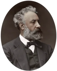 Jules Verne, romancista francês, 1877.