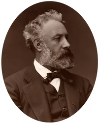 Jules Verne, romancista francês, 1877.