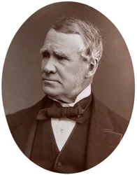 Sir John Hawkshaw, FRS, engenheiro civil britânico, 1877.