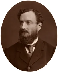 Sir Michael Hicks-Beach, Bart, deputado, secretário-chefe da Irlanda, 1876.