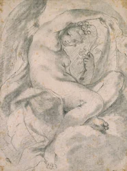 Uma Ninfa possivelmente Flora em meio a nuvens, 1575-1619