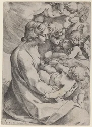 Madonna e criança com anjos