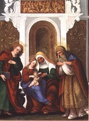 Madonna e Child com a SS. Anne, João Evangelista e Zacarias ou Madonna e Santa Ana das Cerejas (painel)