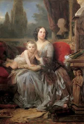 Maria Brignole-Sale, duquesa de Galliera, com o seu filho Filippo