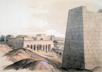 "Templo de Edfu", Egipto, século XIX.