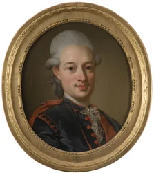 Gudmund Joran Adlerbeth, ecrivain et homme politique suedois - Retrato de Gudmund Joeran Adlerbeth (1751-1818), de Pasch, Lorenz, o Jovem (1733-1805). Óleo sobre tela