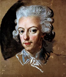 "Retrato do Rei Sueco Gustav III (1771-1792) Pintura de Lorens Pasch (1733-1805)