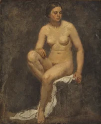 Nu feminino no estúdio de Thomas Couture