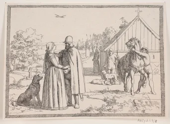 Ilustração para o poema de Adam Oehlenschläger «As duas torres da igreja»