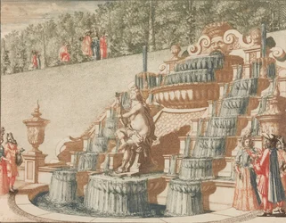 A Cascata da Galatéia, no Lado Oeste do Grande Jardim", em: Tooneel Der Voornaam..., n.d..