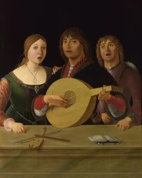 Um concerto. Por volta de 1485-95