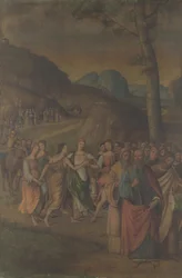 A dança de Miriam da história de Moisés, depois de 1508
