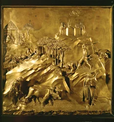 Os trabalhos de Adão após a queda, Caim mata Abel (bronze)