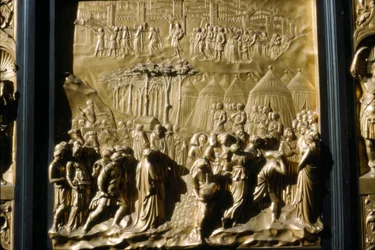Israelitas tomam Jericó, detalhe das Portas do Batistério, Florença, Itália, século XV