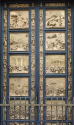 Os portões do paraíso na cópia do Batistério de Florença, 1425-1452