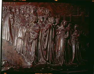 O Santuário de São Zenóbio, detalhe da multidão, detalhe de bronze 1432-5 de 97641