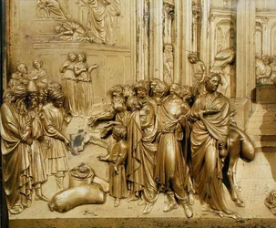 A História de José, detalhe da Taça de Prata, do painel original das Portas Orientais do Baptistério