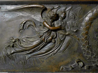 Dois anjos, detalhe do Reliquário de São Zenobe. (Relevo de Bronze,1432-1442)
