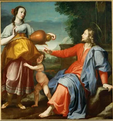 Cristo e a Samaritana junto ao poço (pintura sobre tela)