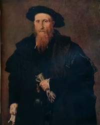 Retrato de um cavalheiro com luvas, 1543, 1930.