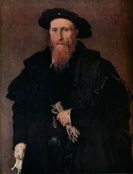 Retrato de um cavalheiro com luvas, c1543