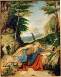 São Jerónimo penitente (pintura sobre madeira)