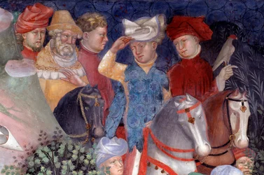 A predicação de São João Batista para as multidões, detalhe (Fresco