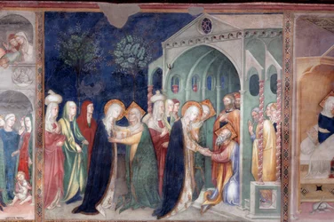 A visita de Maria a Santa Isabel e a São Zacarias (Fresco