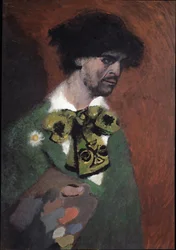 Auto-retrato (Auto-retrato) Pintura de Lorenzo Viani (1882-1936)